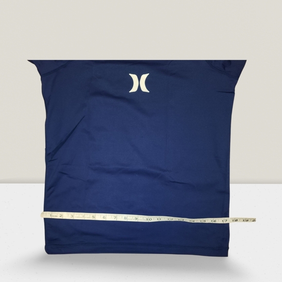 Pre-owned Hurley Navy Blue Rash Guard with Short Sleeves Crew Neck. Size XL - Picture 9 of 10